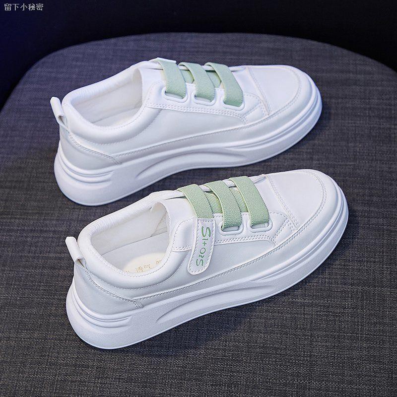 Giày Thể Thao Da Đế Dày Phối Khóa Dán Kiểu Đường Phố Cá Tính Cho Nữ | BigBuy360 - bigbuy360.vn