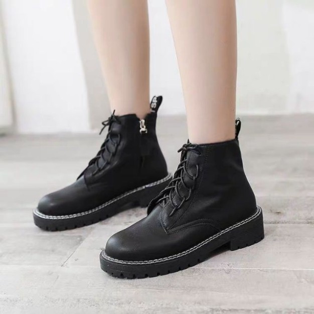 [ORDER BIGSIZE] Boots da cổ ngắn buộc dây full size 35-42 kèm ảnh thật - LL854