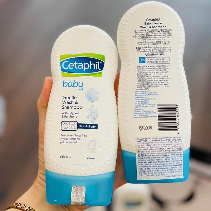 Sữa Tắm Gội Cetaphil Baby Cho Trẻ Em 230ml