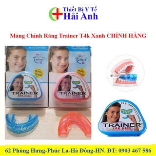 Máng Chỉnh Răng Trainer T4k Xanh, Hàm Nắn Chỉnh Răng Mọc Lệch Lạc 6-10 Tuổi HÀNG CHÍNH HÃNG(GIAI ĐOẠN 1)