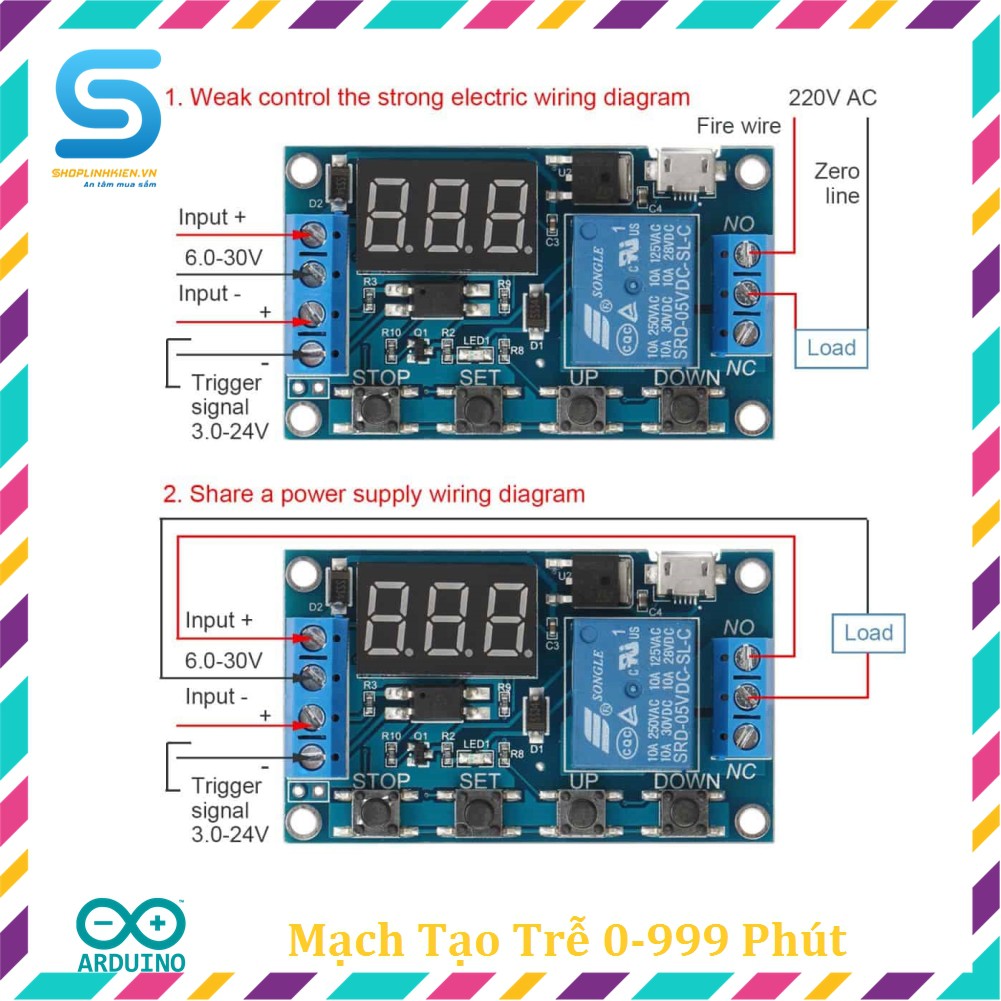 Mạch Tạo Trễ 0.1-999 Phút DL-M610-XY-J02🍀Module Delay🍀Mạch Rửa Tay🍀Mạch Trẽ HW-521