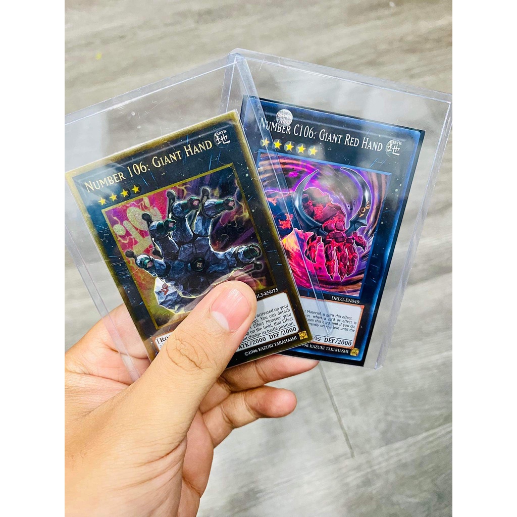 Lá bài thẻ bài Yugioh Combo Number 106 C106 Giant Red Hand - Gold Super Rare - Tặng bọc bài nhựa bảo quản