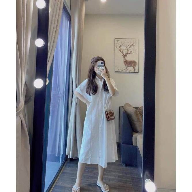 Váy Đũi Tay Ngắn 2 Màu