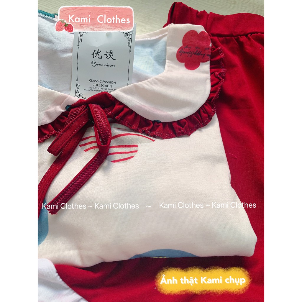 Video/ảnh thật - Bộ đồ ngủ nữ ngắn tay cổ bèo Hàn Quốc, Đồ bộ nữ cộc tay bộ mặc nhà dễ thương - KAMI Clothes | BigBuy360 - bigbuy360.vn