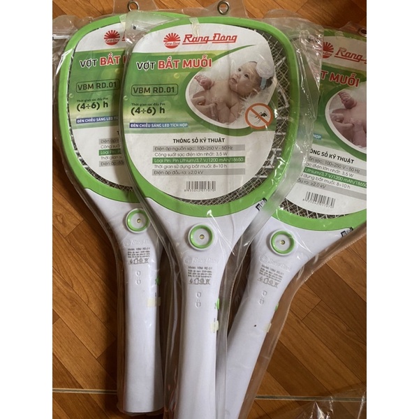 Vợt bắt muỗi Rạng Đông hàng loại 1 chính hãng có tem