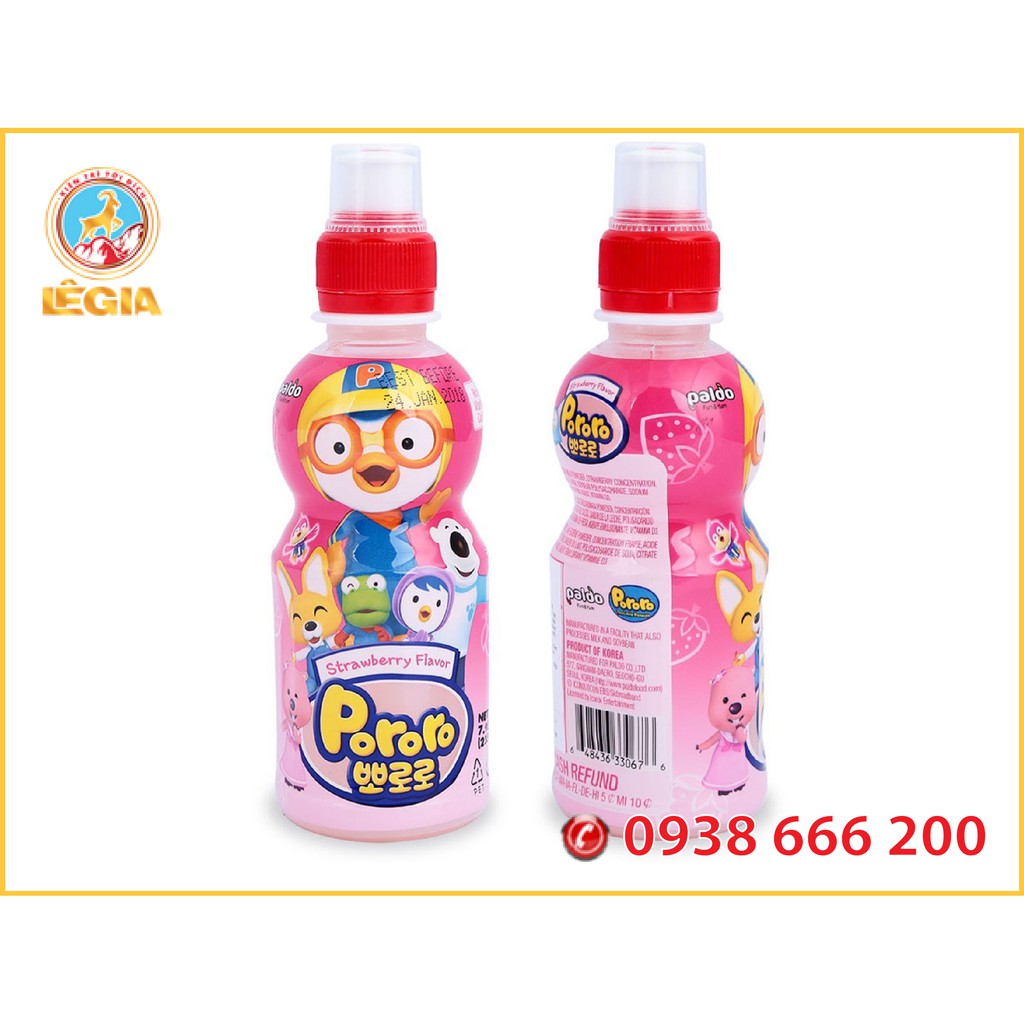 NƯỚC TRÁI CÂY PORORO VỊ DÂU 235ML