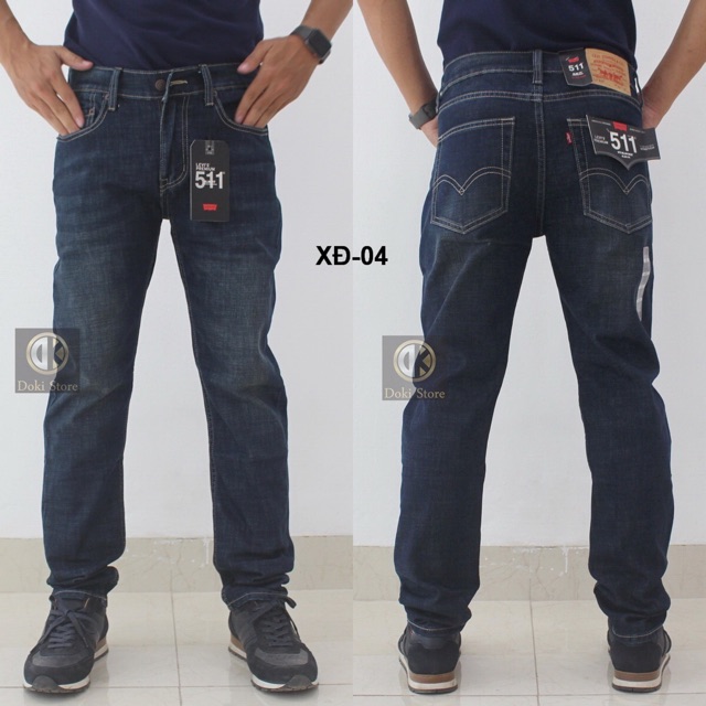 Quần Jean Nam Cao Cấp  Màu Xanh Cửu Long DK-01 Dáng đứng, ôm nhẹ, chất vải co giãn - DOKI | BigBuy360 - bigbuy360.vn