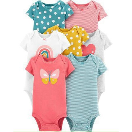 COMBO 3 Body Chip, Bodysuit Cộc Tay Cambodia Xuất Xịn Cho Bé Yêu