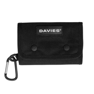 Ví ngắn local brand giá rẻ DAVIES tactical, bóp tiền canvas màu đen nhiều ngăn (hàng real) (Reseller)