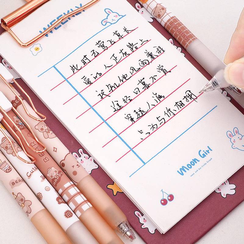 Set 6 Bút Mực 0.5mm Hình Động Vật Dễ Thương