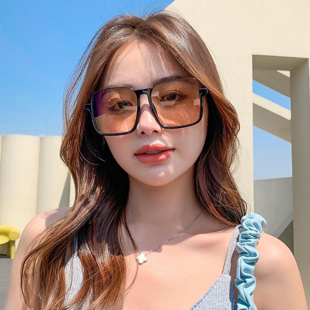 QQMALL Kính Mát Gọng Vuông Phong Cách Vintage