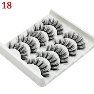 Set 5 Cặp Lông Mi Giả 3D Mềm Mại