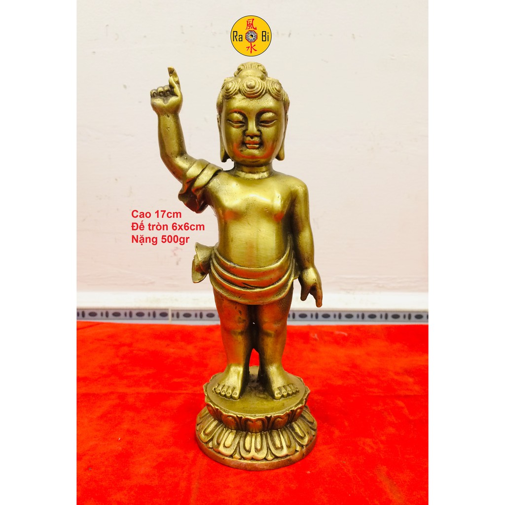 Phật Đản Sanh Chỉ Thiên Chỉ Địa - Tượng Đồng Thờ Cúng