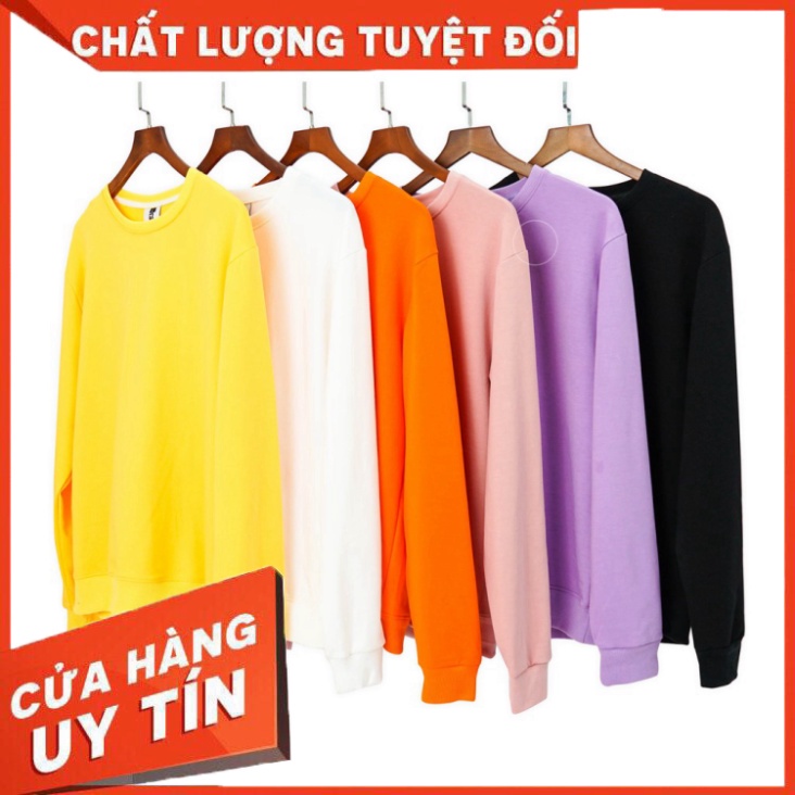 Áo dài tay trơn NỈ DA CÁ Unisex N7 Basic Sweater Ulzzang cặp đôi nam nữ form rộng oversize Hàn Quốc - Hàng nhập khẩu