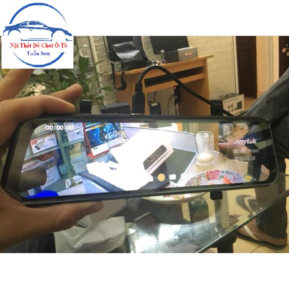 CAMERA HÀNH TRÌNH ANYTEK T12 GƯƠNG 10 INC ANYTEK T12 SIÊU NÉT FULLHD KÈM CAMERA LÙI | BigBuy360 - bigbuy360.vn