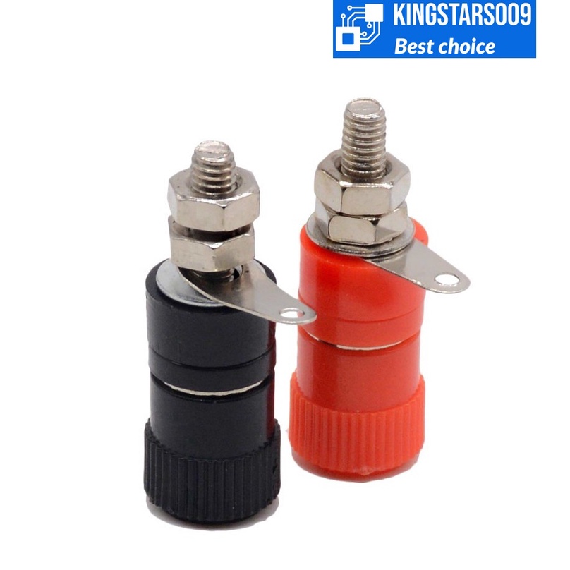 Cặp jack chuối cái 4mm JS-910B, JS-910B 4mm Banana Socket Terminal