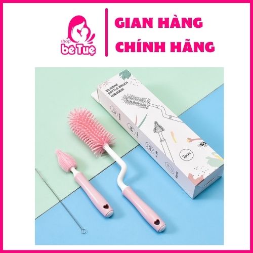 Bộ Cọ Bình Sữa Silicon Bottle Bruch 3 in 1 Cho Bé Siêu Bền