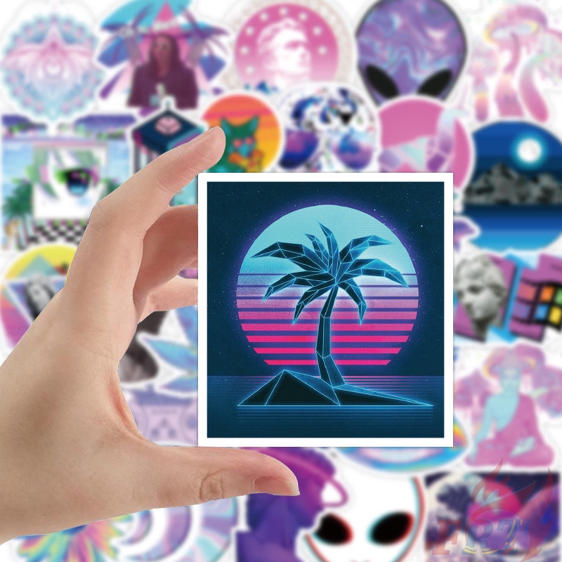 ❉ Abstractionism -  Vaporwave Steam Punk Series 03 Stickers ❉ 50Pcs/Set Fashion DIY Decals Doodle Stickers