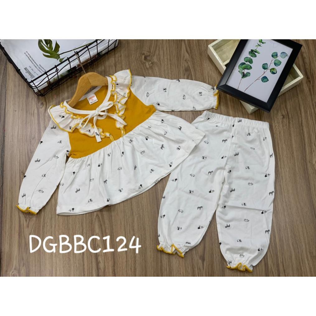 Bộ bánh bèo dài tay kiểu công chúa thun cotton xuất khẩu cho bé gái từ 11 đến 23kg - Bộ dài tay bé gái - FREESHIP