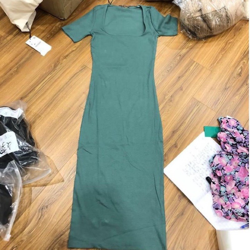 Đầm Body Cổ Chữ U Tay Lỡ - Rere.Store [FREESHIP] - Váy tiểu thư hở cổ ôm sát tôn dáng 3 màu ĐEN | BE | XANH Ulzzang | BigBuy360 - bigbuy360.vn