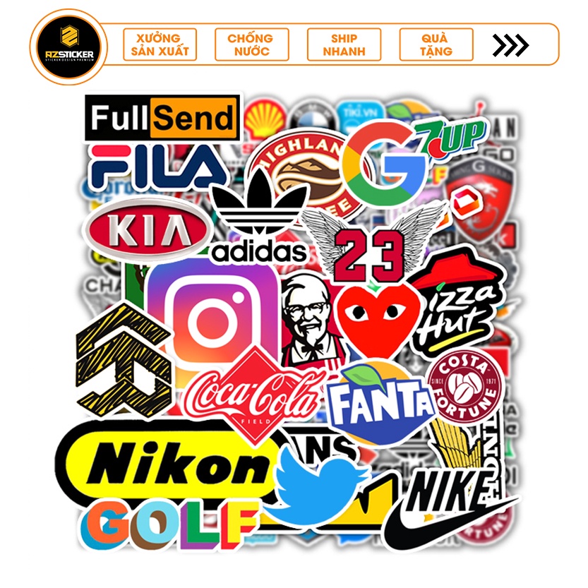 Sticker Dán Vali , Sticker Dán Nón Bảo Hiểm , Sticker Dán xe Máy , Sticker Dán Laptop | Chủ Đề Logo Các Hãng