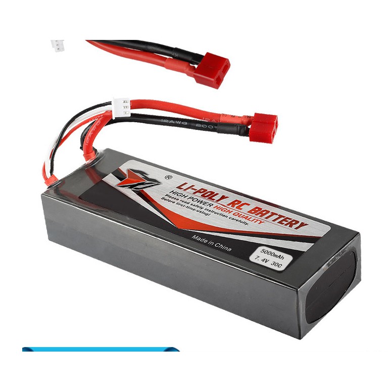 Pin sạc Lipo7.4v 5000mah T xả 25C có mạch bảo vệ Bán buôn giá sỉ