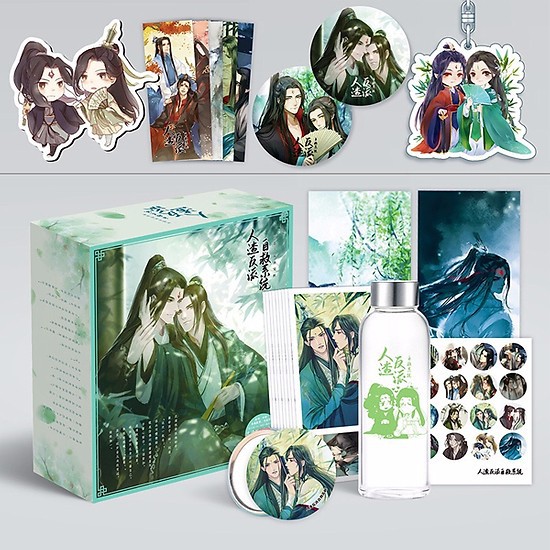 Hộp quà tặng anime Hệ thống tự cứu của nhân vật phản diện bookmark postcard huy hiệu ảnh dán ảnh thẻ poster