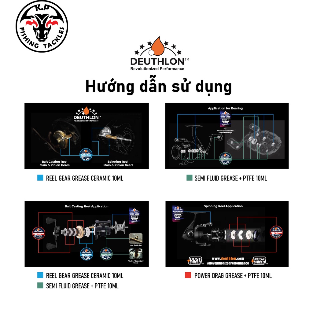 Combo DẦU MỠ BẢO TRÌ MÁY CÂU CÁ DEUTHLON Pack