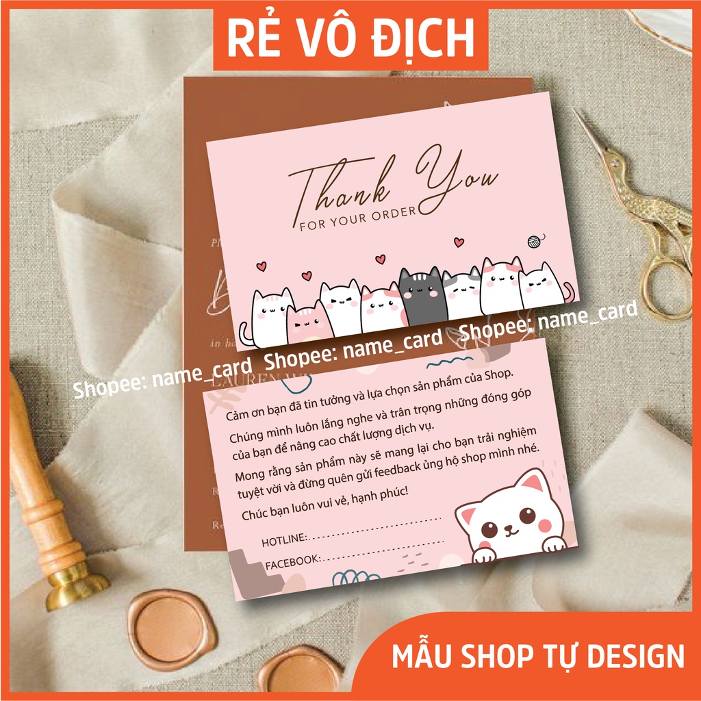 thiệp cảm ơn khách hàng card visit name card giá rẻ đẹp