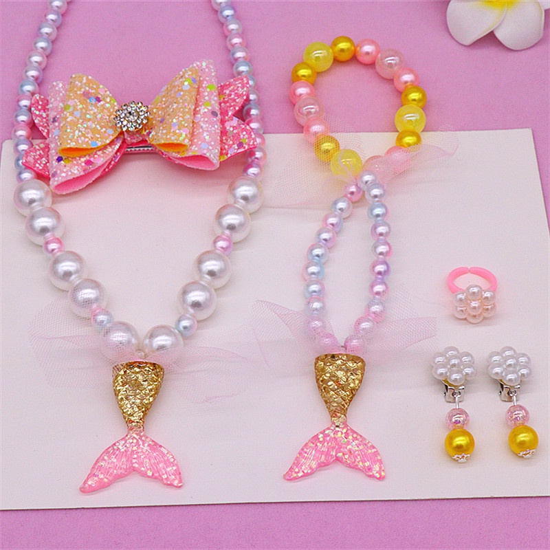 Bộ 6 Vòng cổ Mặt Tiên Cá Dễ Thương Cho Bé Gái