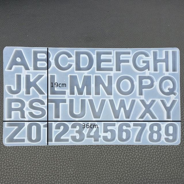 Khuôn silicone tự làm chữ cái và chữ số.