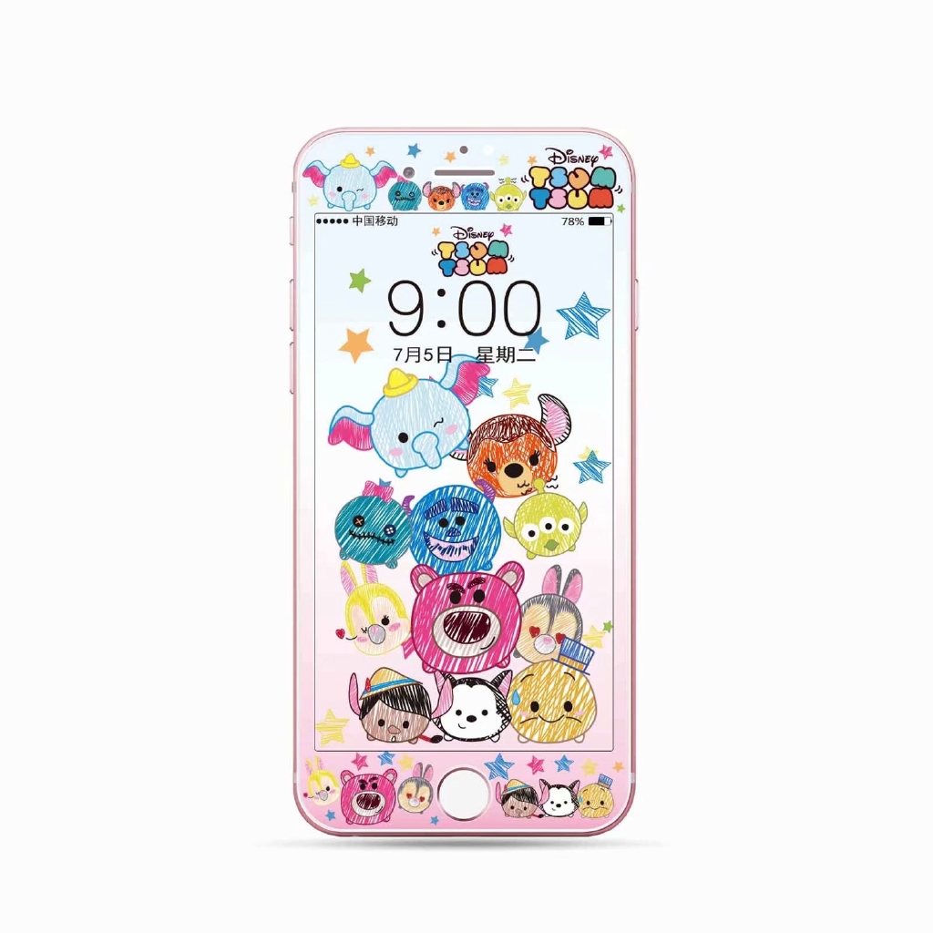 Kính Cường Lực Bảo Vệ Màn Hình In Hình Mickey Minnie Cho Iphone 7 I8 I6 6s Plus 7plus