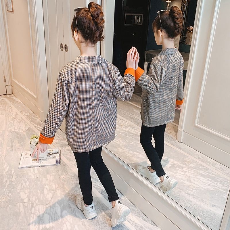 Áo khoác blazer kẻ sọc cho bé gái cực cá tính