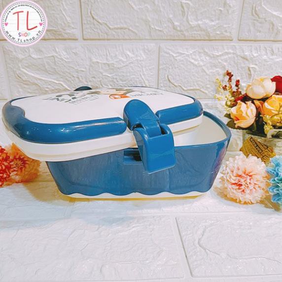 Hộp cơm hai tầng tiện dụng có ngăn hình chuột Mickey