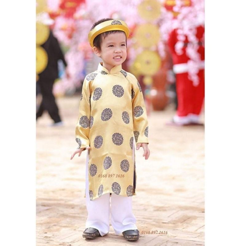 Áo dài gấm Thái Tuấn sz8