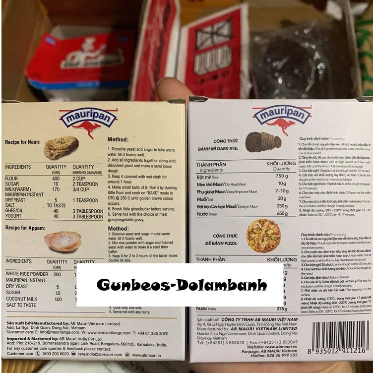 Men bánh mì Mauri 10g/gói