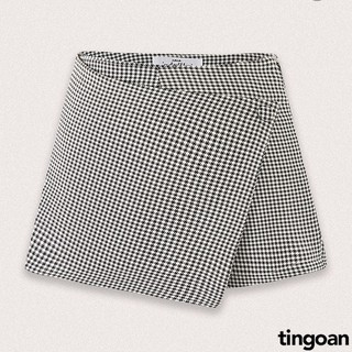 TINGOAN® - Quần váy cạp cao lệch vạt caro NICOLE SKORTS/CR