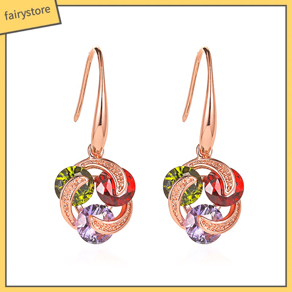 Bông Tai HìNh CốI Xay Gió ĐíNh Đá NhiềU MàU SắC