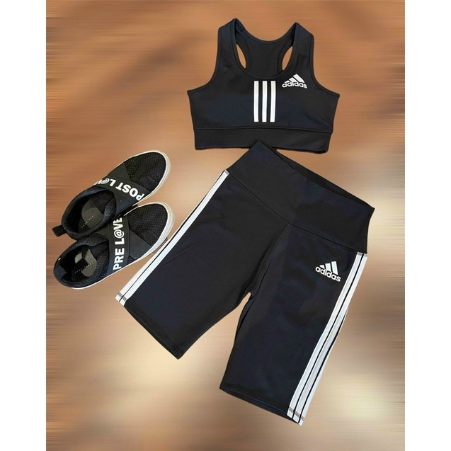 Set đồ tập GYM YOGA Erobic 2 chi tiết ADIDAS VNXk có mút độn