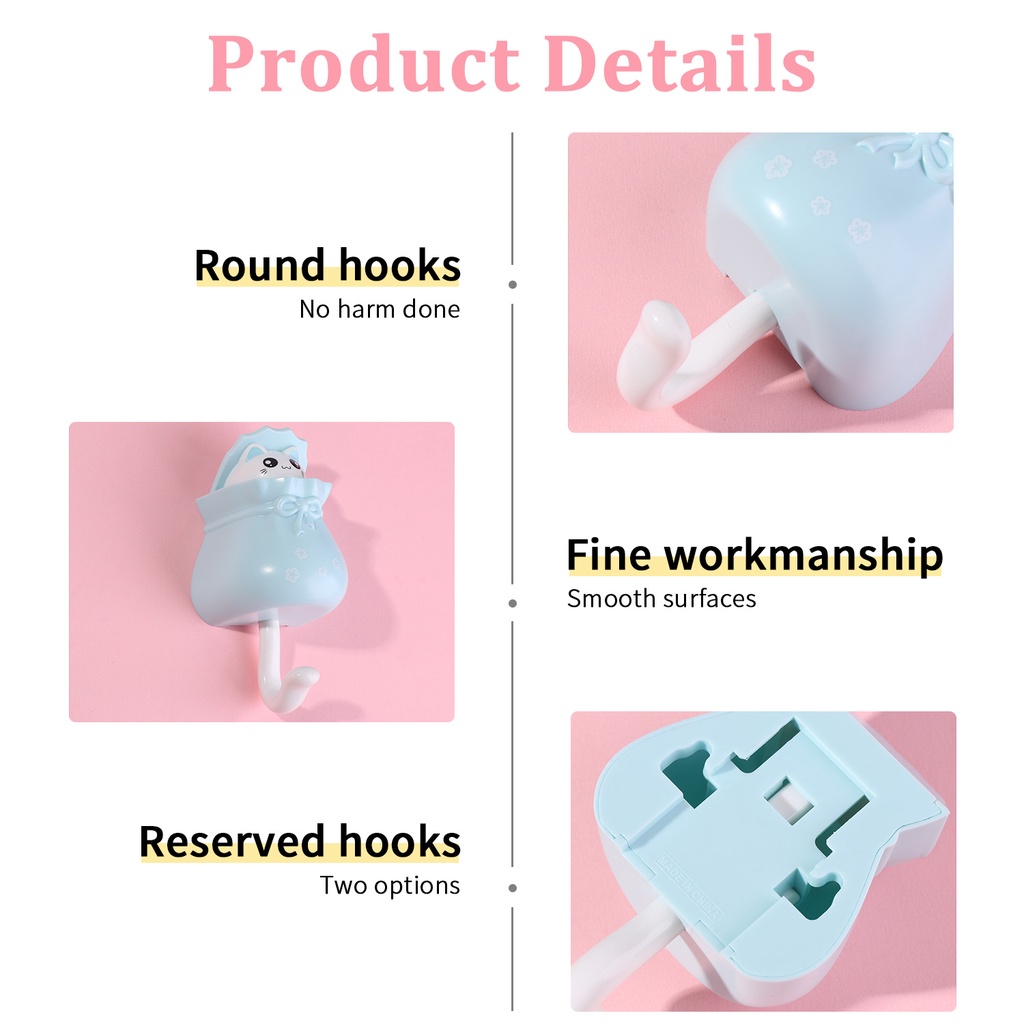 Set 1/4 Móc Treo Chìa Khóa Hình Chú Mèo Dễ Thương Tiện Dụng