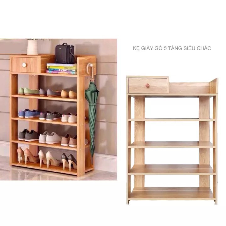 Kệ Giày Gỗ 5 Tầng Gỗ MDF phủ Chống Nước , Chống Trầy , Chống mốc Cao Cấp