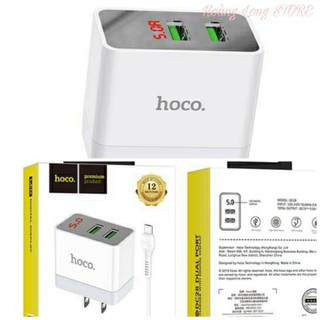 Bộ sạc nhanh 2cổng usb 5.0a hoco dc28. .màng hình led dài 1m