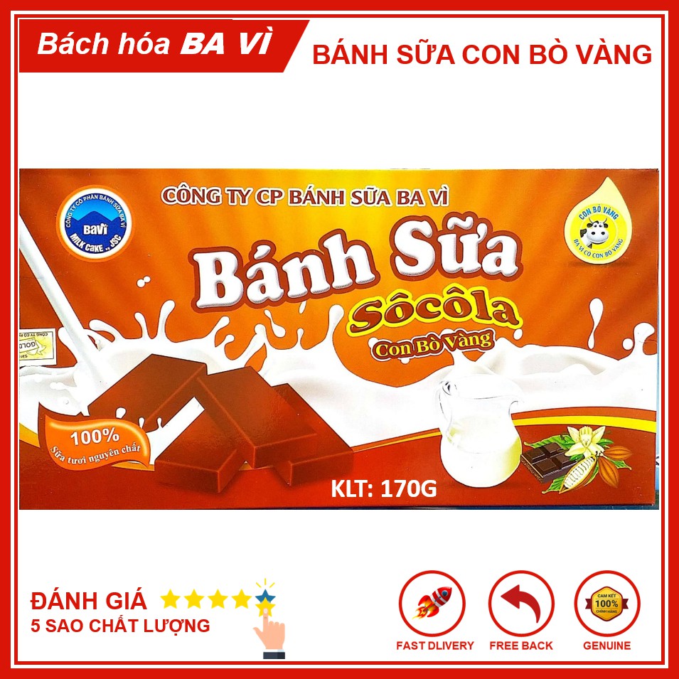 Bánh Sữa Socola Con Bò Vàng Ba Vì 170g