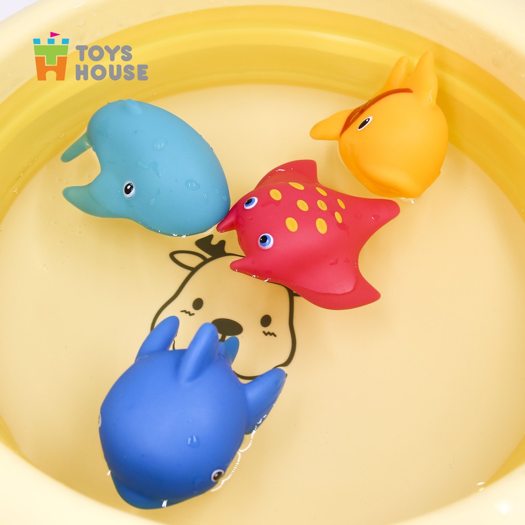 Đồ chơi nhà tắm cho bé-set 4 món hình quả bóng vô cùng dễ thương Toys House, hàng chính hãng