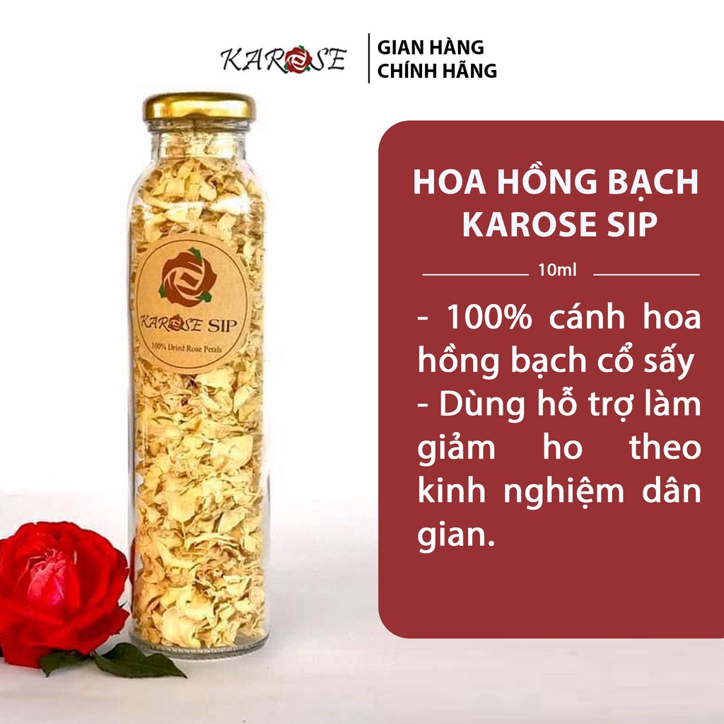 (DATE MỚI NHẤT, 15gr) Trà hoa hồng bạch ho KAROSE SIP