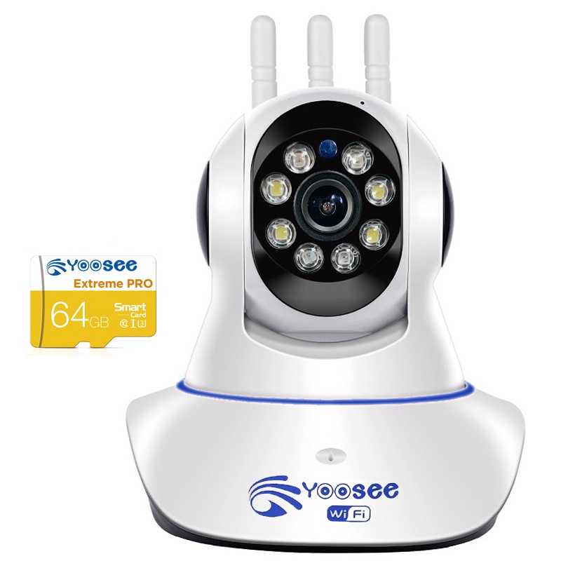 Camera IP wifi Yoosee HK215S tích hợp 4 đèn hồng ngoại 4 đèn sáng - có màu ban đêm (3 PHÂN LOẠI TUỲ CHỌN)