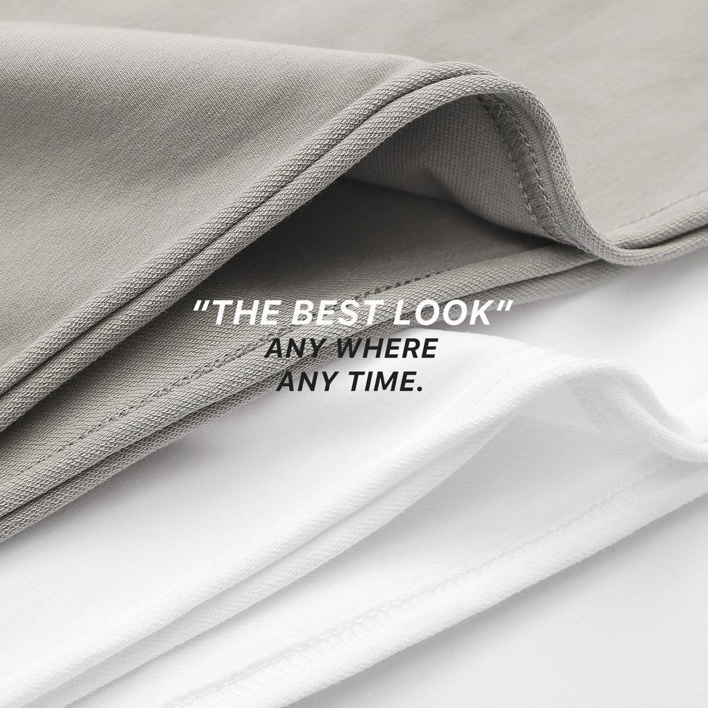 Áo Thun Nam Cổ Tròn INF Trơn Unfinished ,Vải Cotton Co Giãn Form Regular AT010461 ,Somehowstore