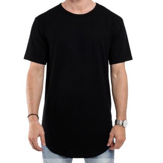 Áo thun longtee basic lai bầu màu đen cotton 100%_Fox inisex