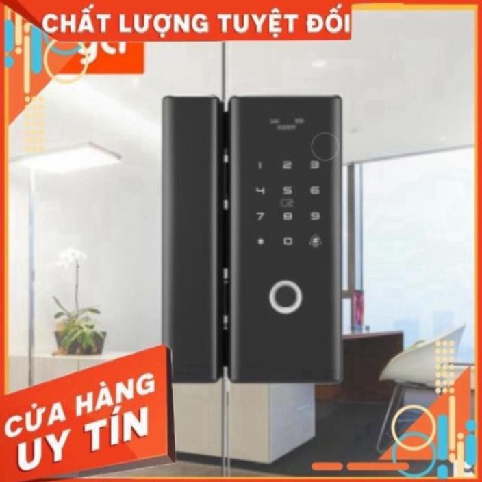 Freeship Khóa vân tay thông minh Tuya, cửa kính cường lực, mật mã, thẻ từ