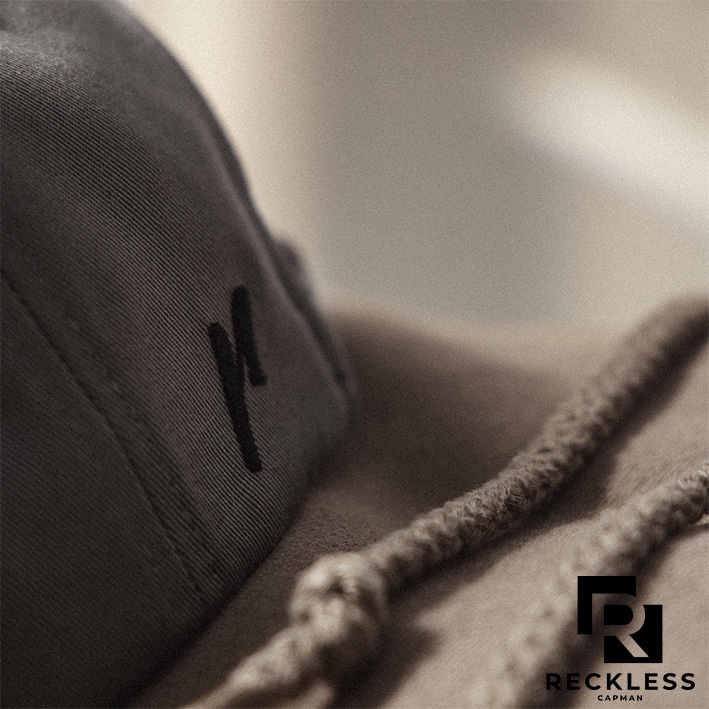 Nón Lưỡi Trai Màu Xám Trơn Reckless Capman, Nón Kết Trơn Signature Ballcap Vải Kaki Cotton